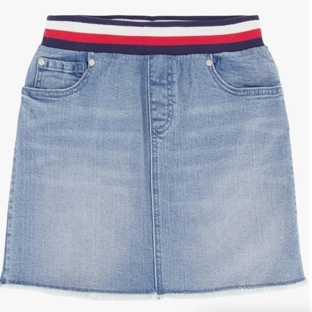 TOMMY HILFIGER Girls Denim Mini Skirt Nolita Wash Size Large 12/14